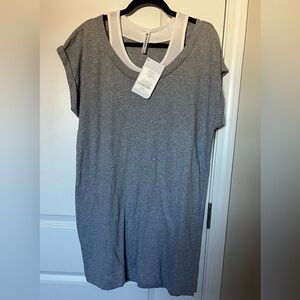Fabletics Gray Mini Dress -Jersey cotton